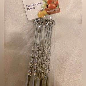 15" Twist Skewer - Stainless Steel Flat Skewers -12/Pack